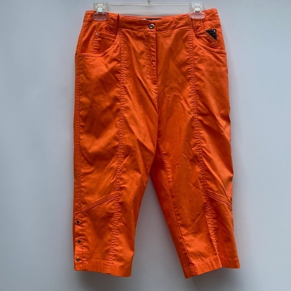 Jamie Sadock bermuda golf‎ knee shorts capri orange - Picture 1 of 8